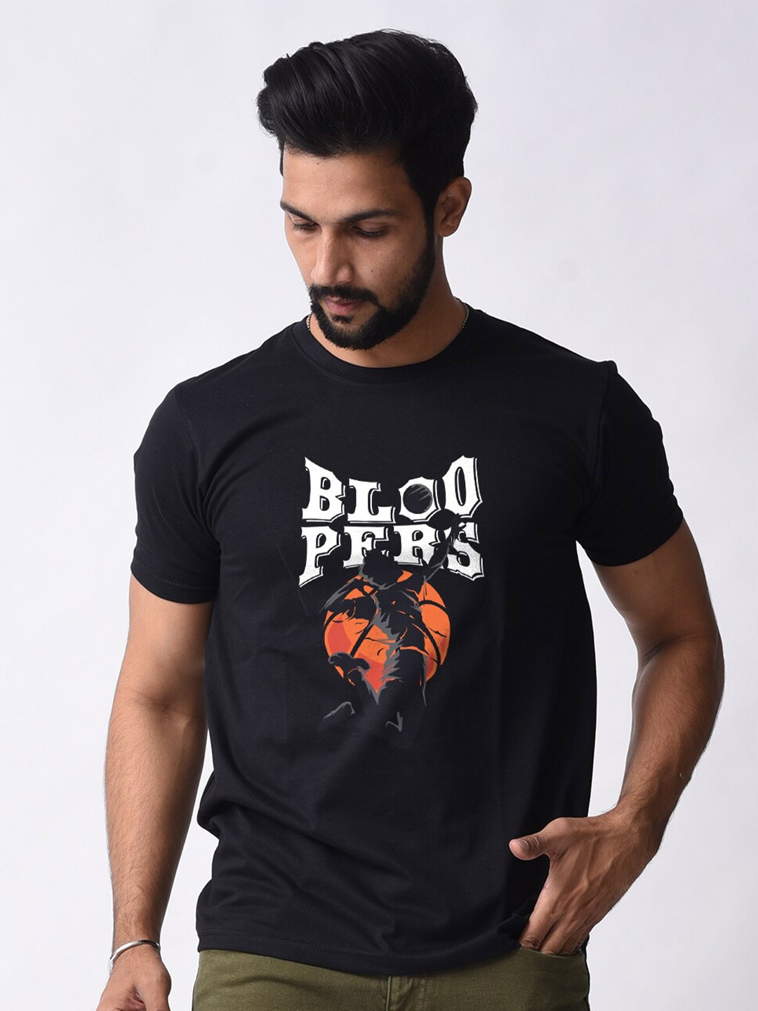 

Bloopers Store Graphic Printed Cotton T-shirt, Black