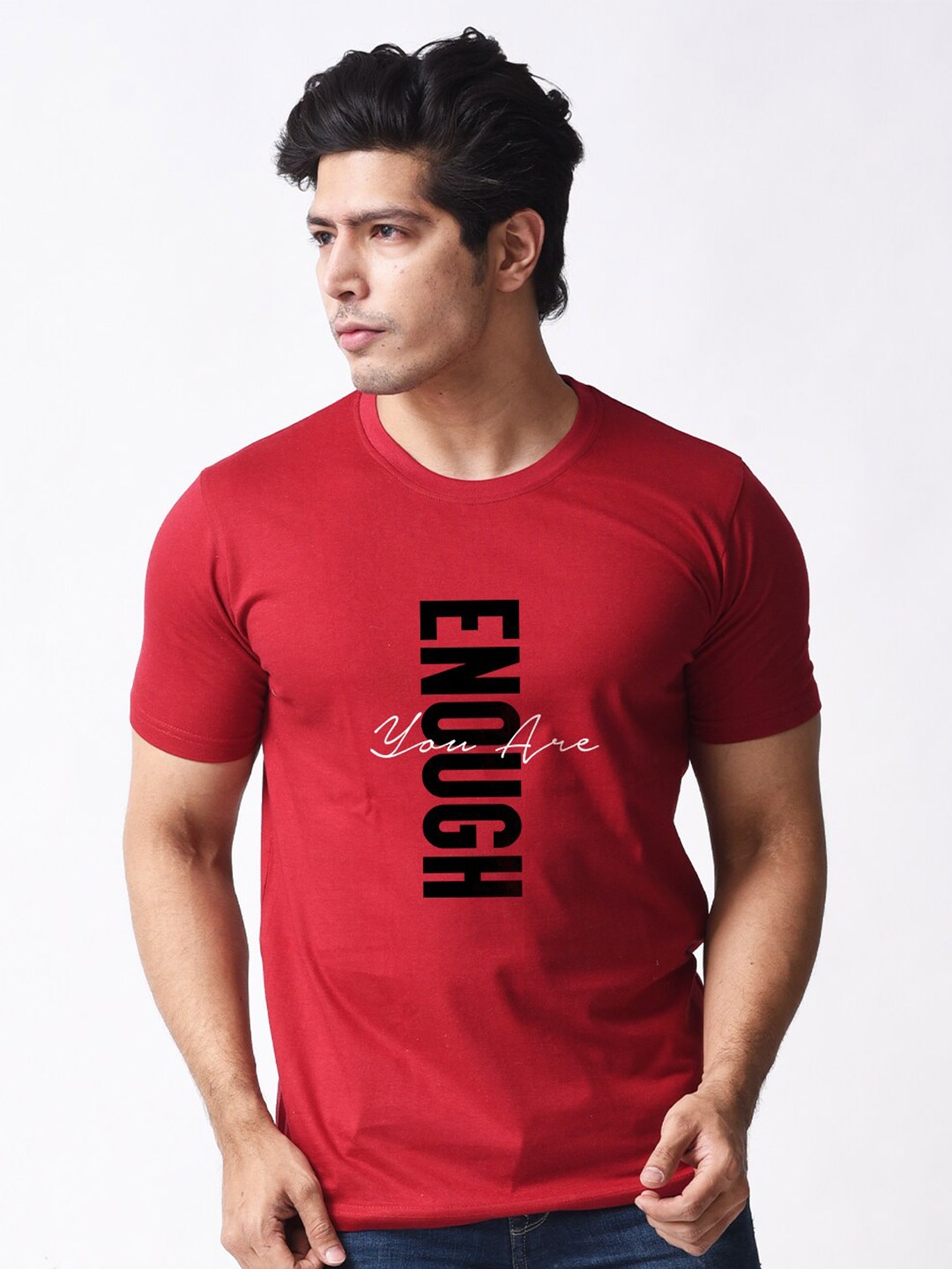 

Bloopers Store Typography Printed Cotton T-shirt, Maroon