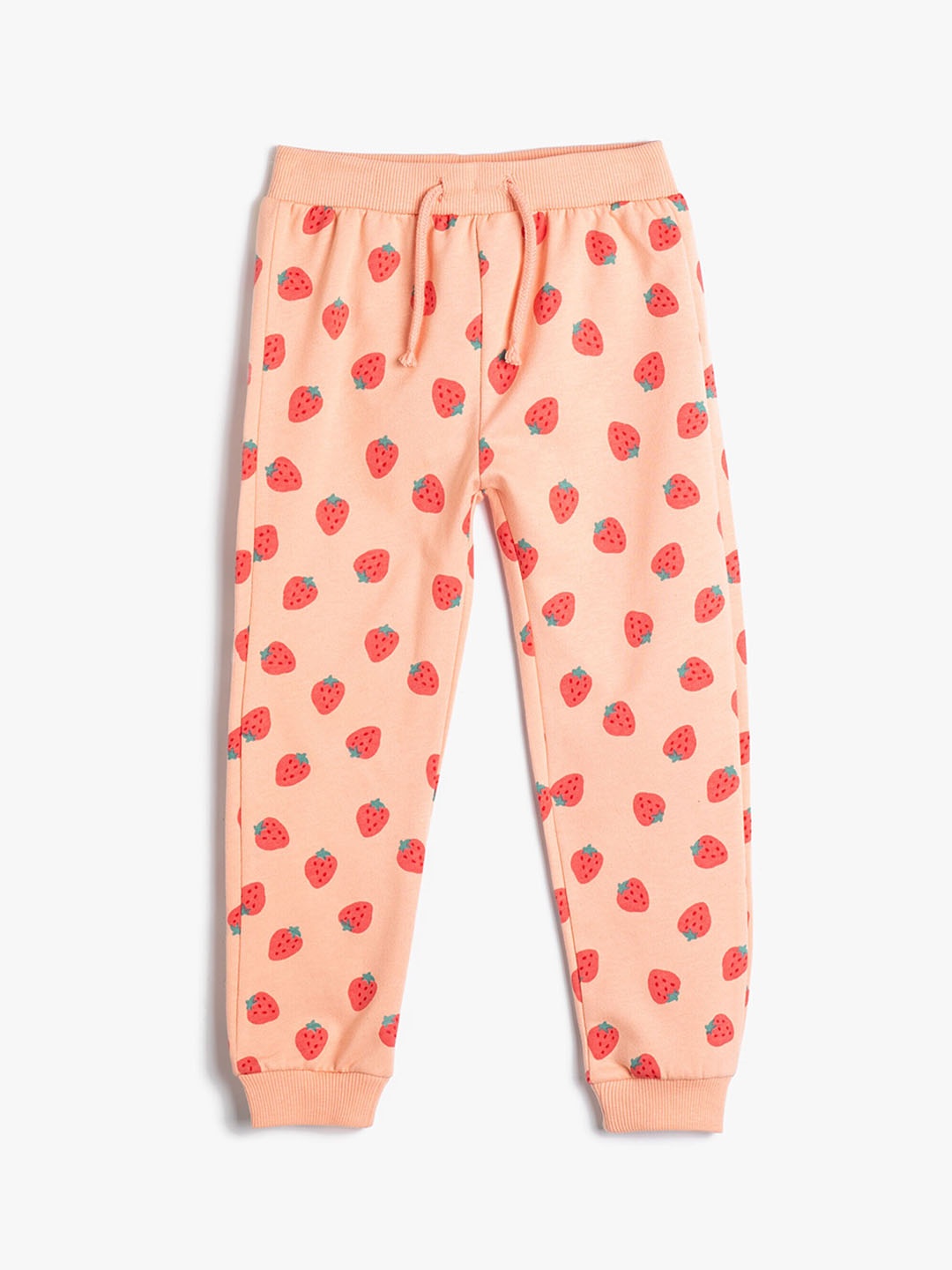 

Koton Girls Printed Pure Cotton Joggers, Pink