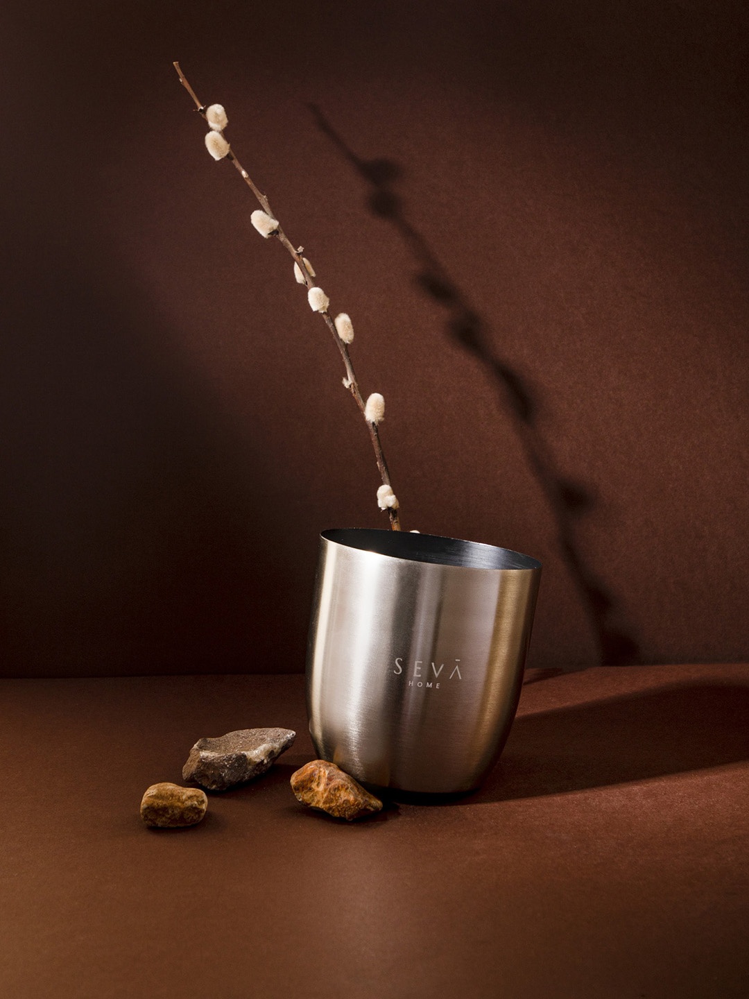 

Seva Home Aqua Large-Sized Heirloom Candle, Silver