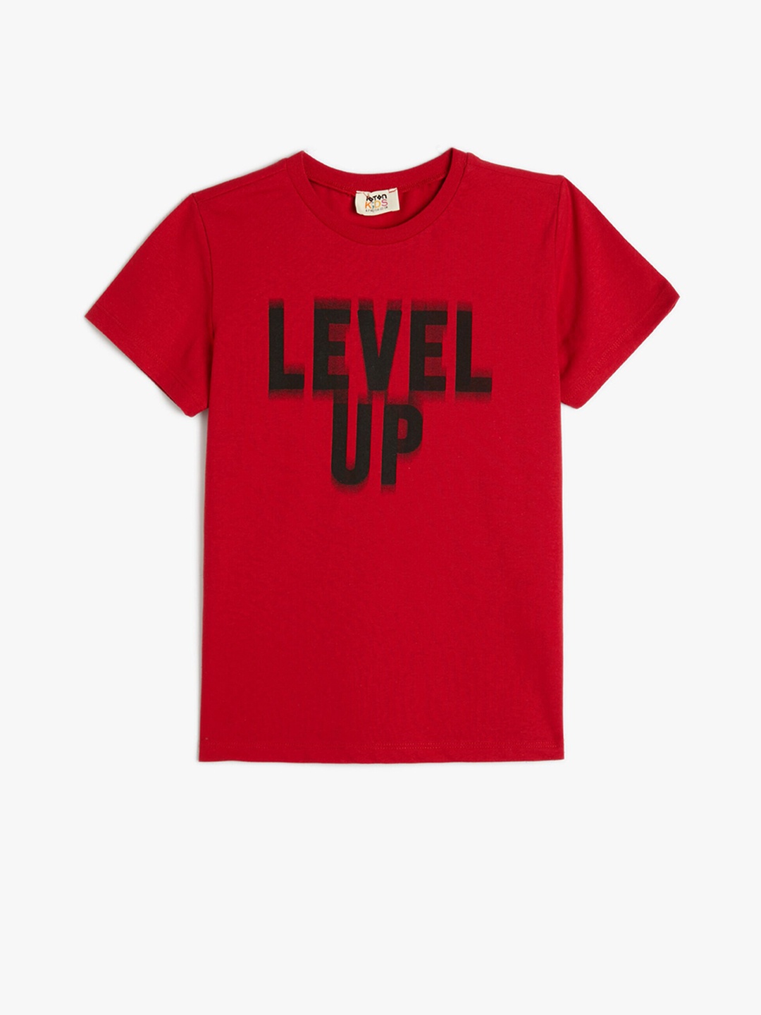 

Koton Boys Typography Printed Pure Cotton T-shirt, Red
