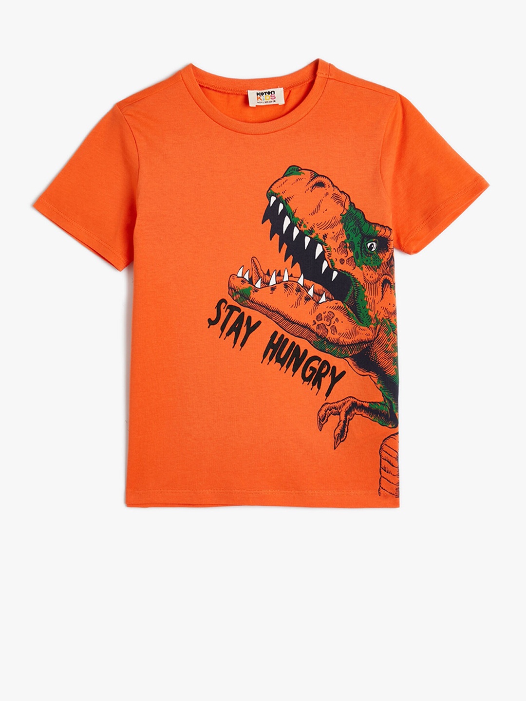 

Koton Boys Graphic Printed Pure Cotton T-shirt, Orange