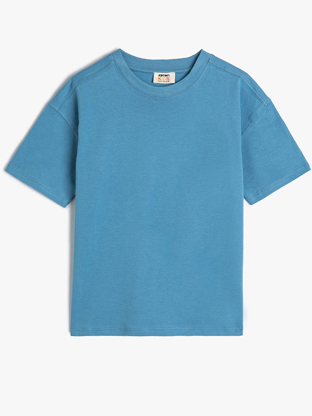 

Koton Boys Round Neck Cotton Regular Fit T-shirt, Blue