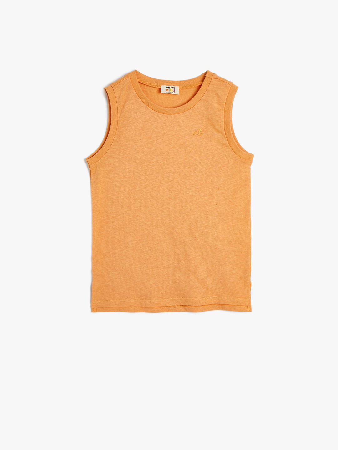 

Koton Boys Round Neck Pure Cotton T-Shirt, Orange