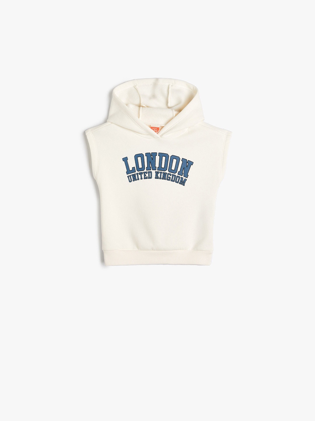 

Koton Boys Typography Printed Hooded T-shirt, Beige