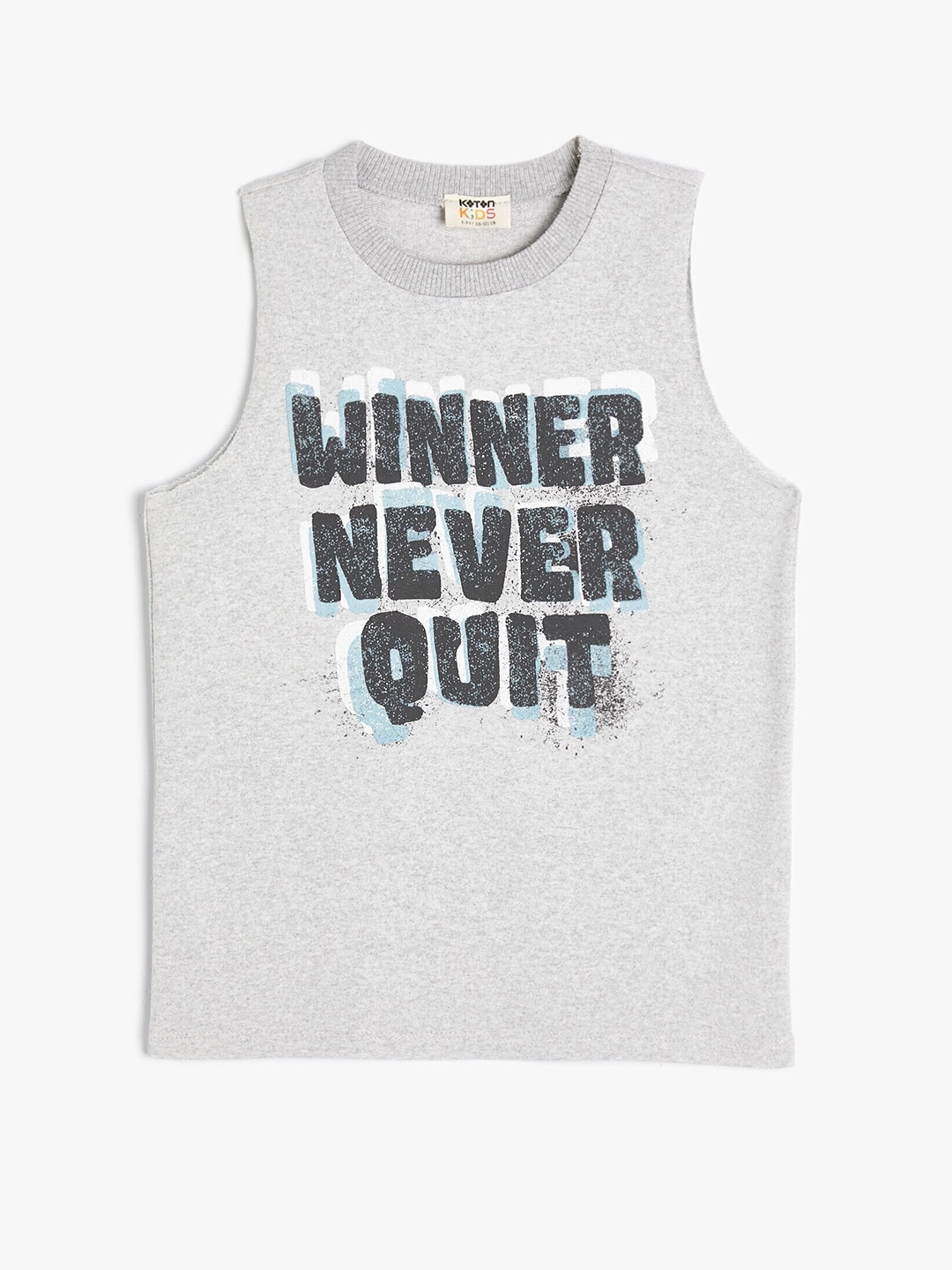 

Koton Boys Typography Printed T-shirt, Grey