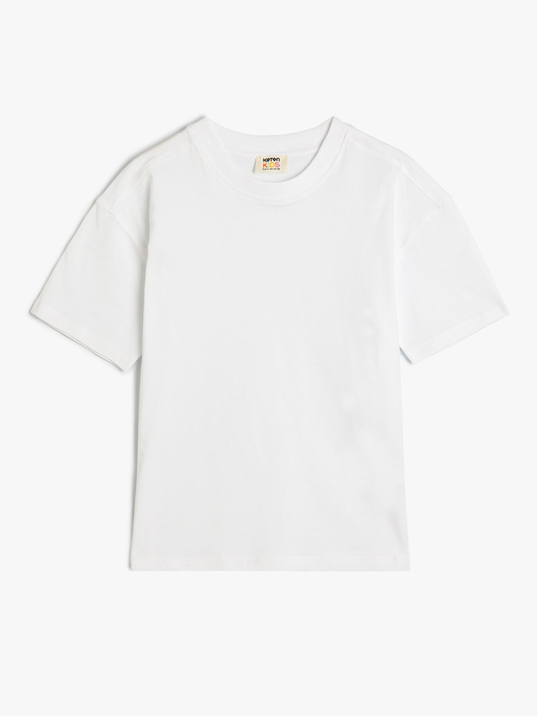 

Koton Boys Round Neck Cotton T-shirt, White