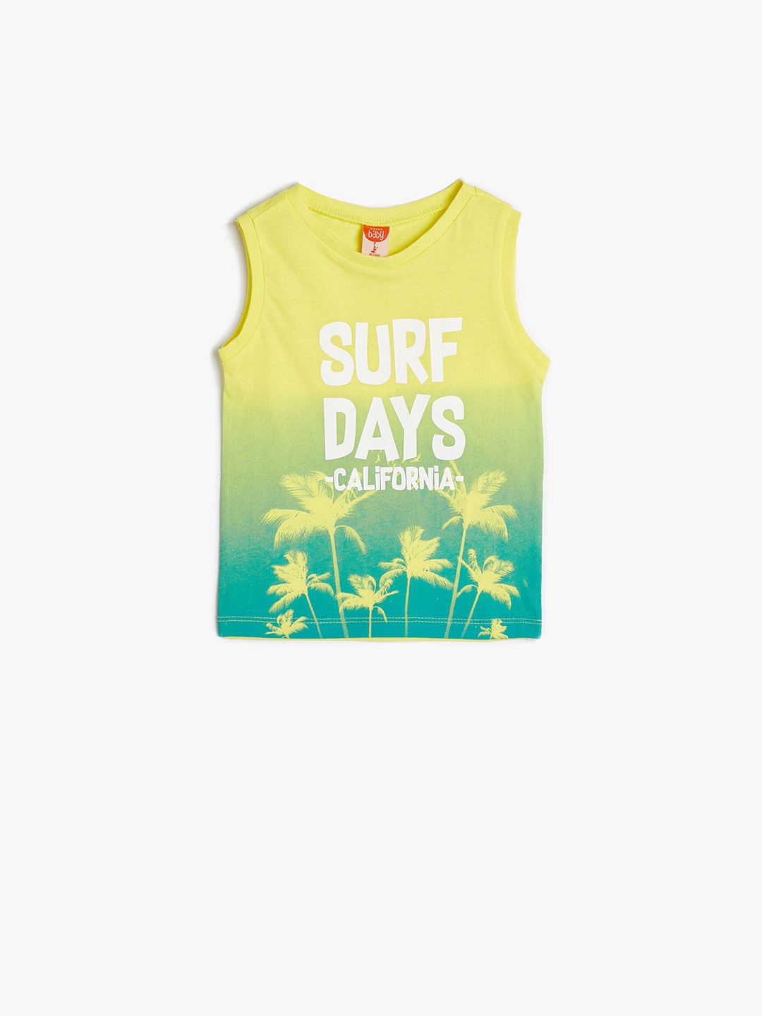 

Koton Boys Typography Printed Pure Cotton T-shirt, Yellow