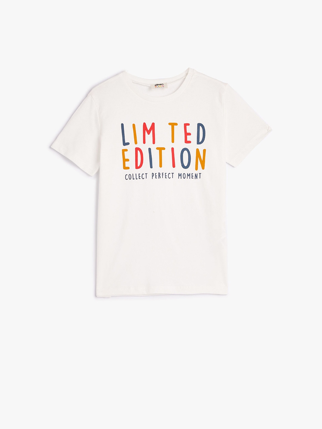 

Koton Boys Typography Printed Cotton T-shirt, White