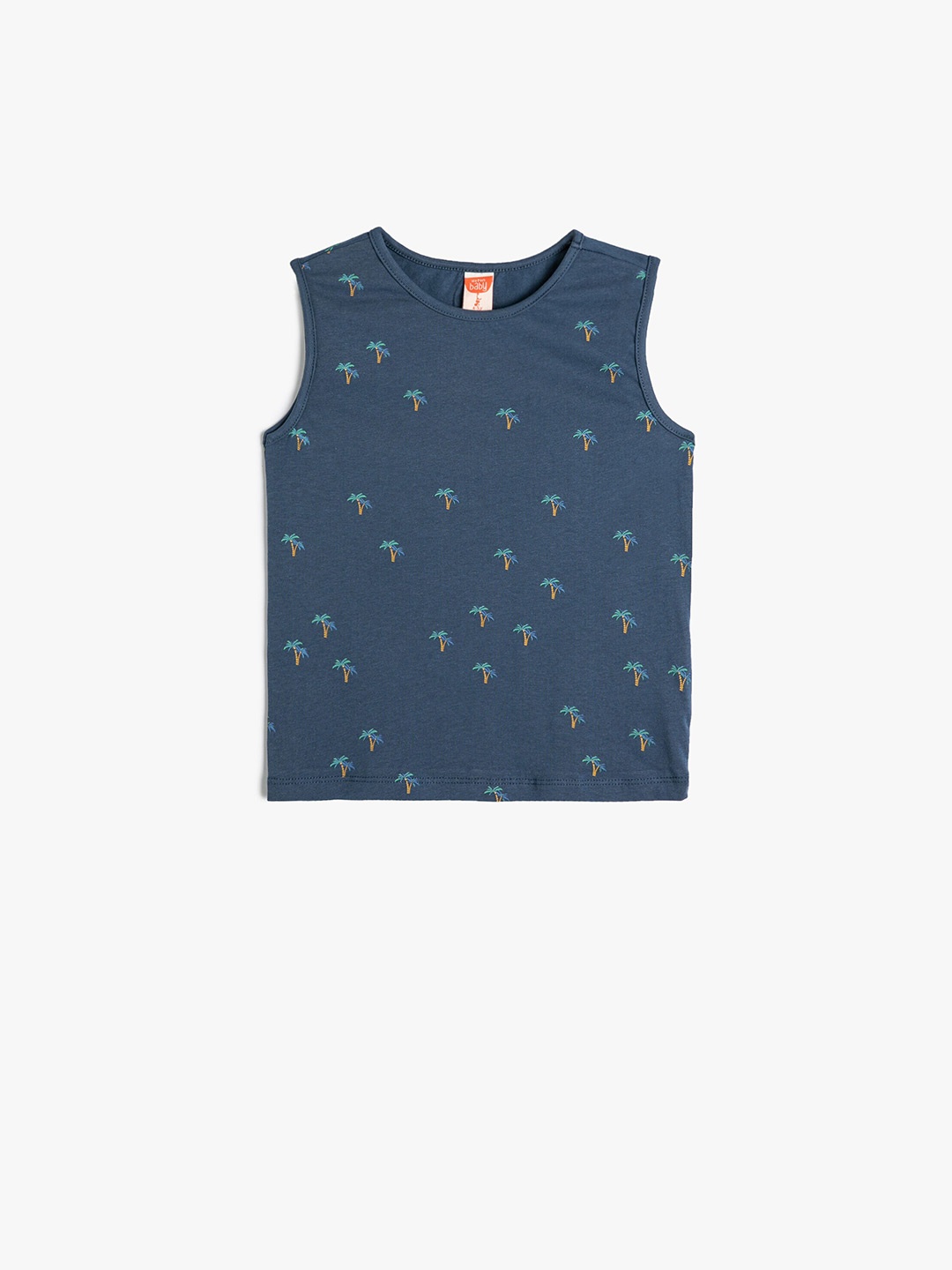 

Koton Boys Conversational Printed Sleeveless Cotton T-shirt, Navy blue