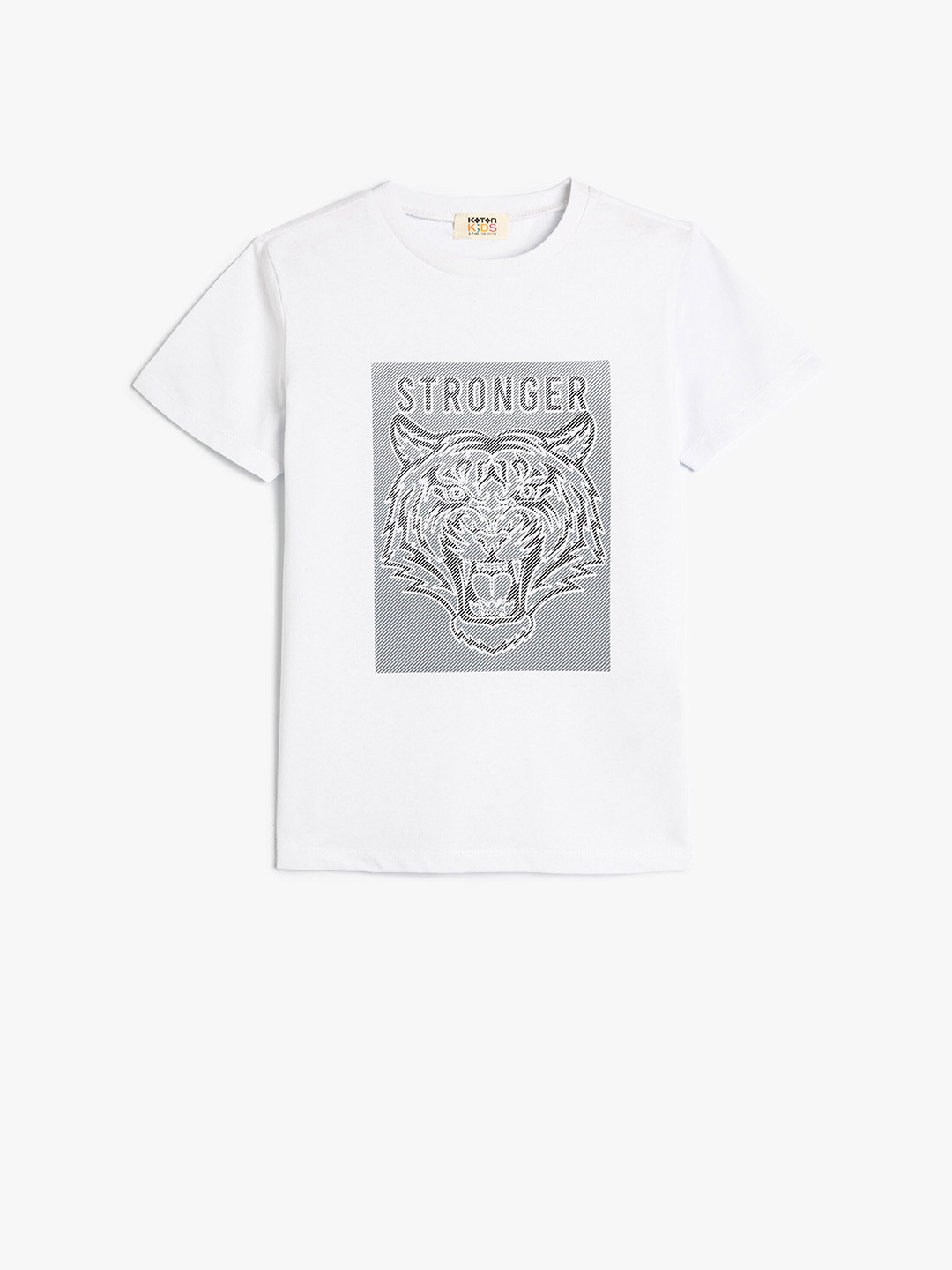 

Koton Boys Graphic Printed Cotton T-shirt, White