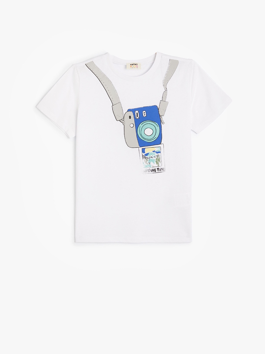 

Koton Boys Graphic Printed Pure Cotton T-shirt, White