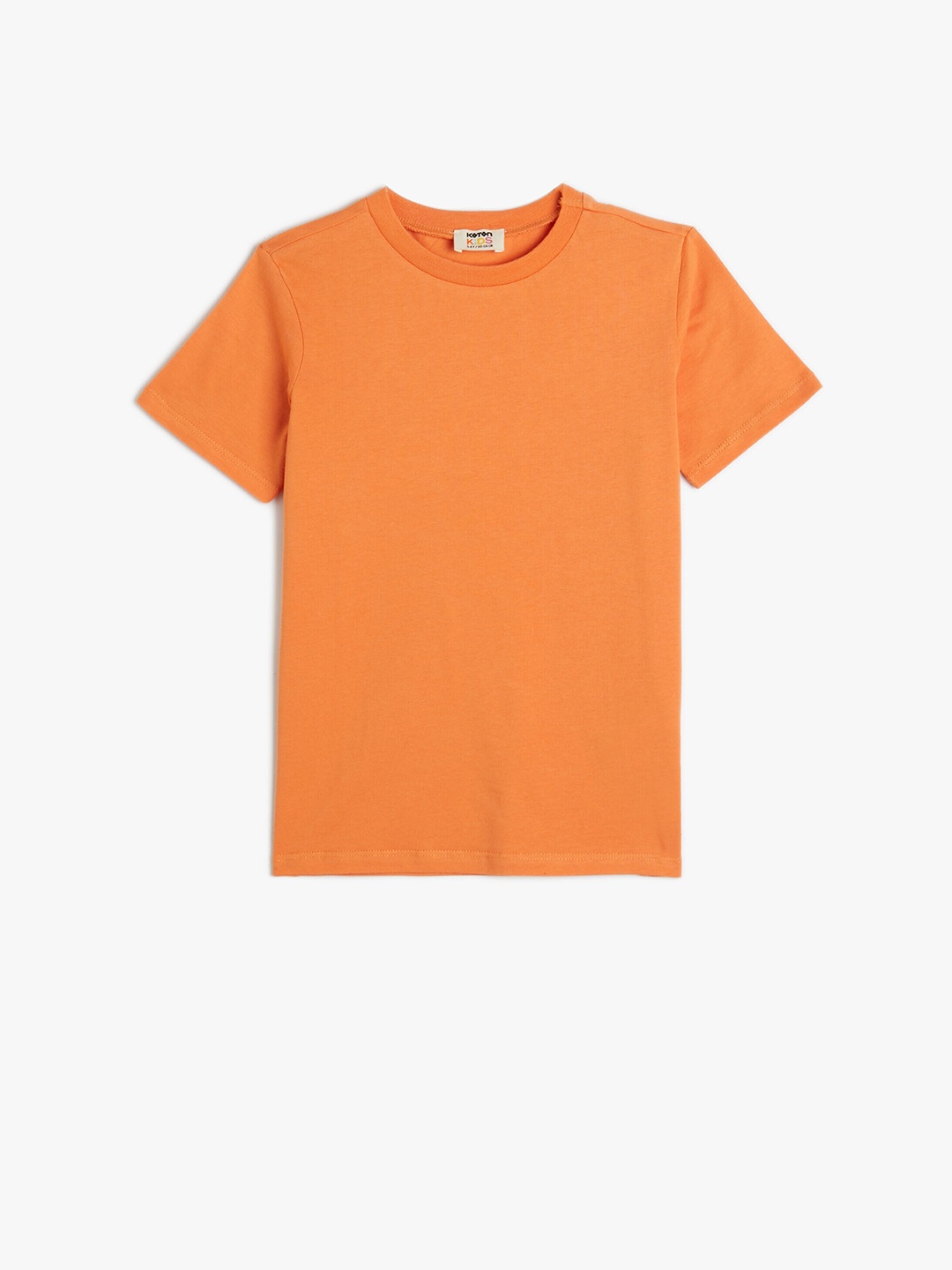 

Koton Boys Round Neck Pure Cotton T-shirt, Orange