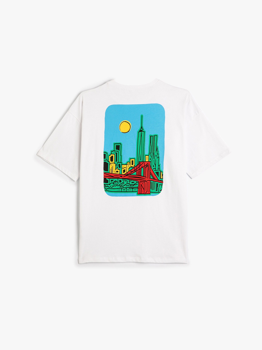 

Koton Boys Graphic Printed Cotton Applique T-shirt, White