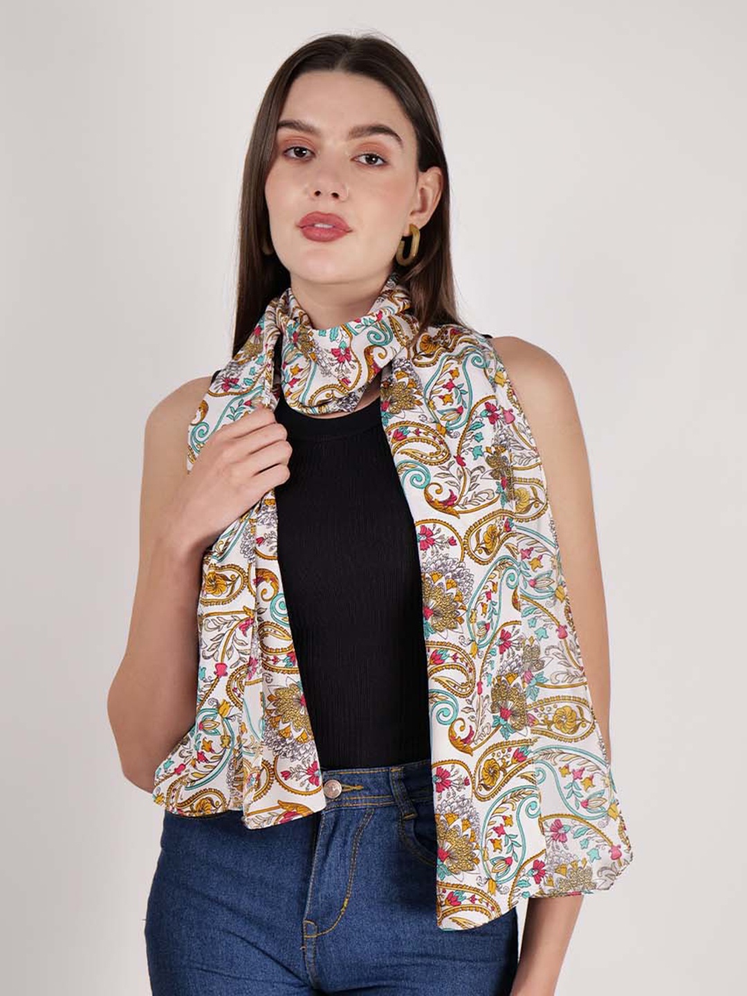 

Anouk Printed Taping Scarf, White