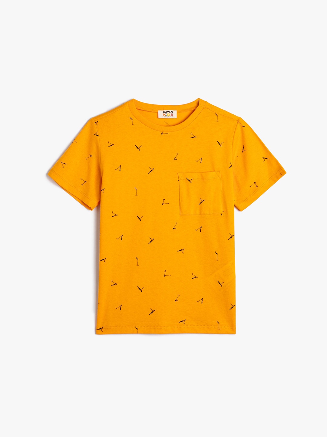

Koton Boys Conversational Printed Pure Cotton T-shirt, Orange