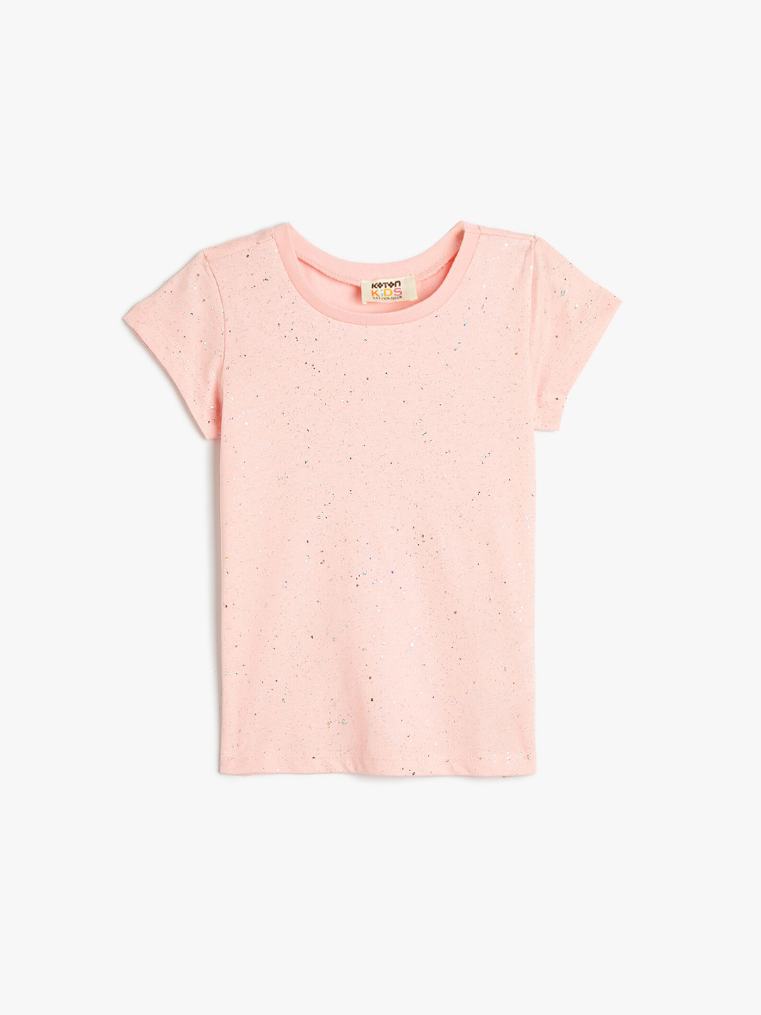 

Koton Girls Round Neck Pure Cotton T-shirt, Pink