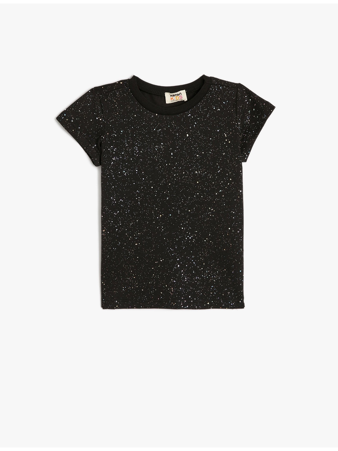 

Koton Girls Polka Dot Printed Cotton Regular Fit T-shirt, Black