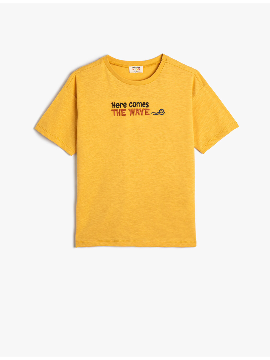 

Koton Boys Typography Embroidered Cotton Regular Fit T-shirt, Yellow