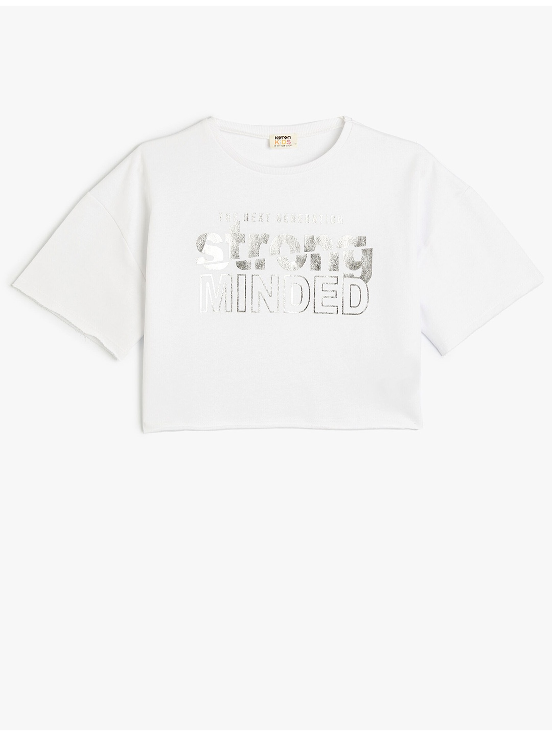 

Koton Girls Typography Printed Oversized Cotton T-shirt, White