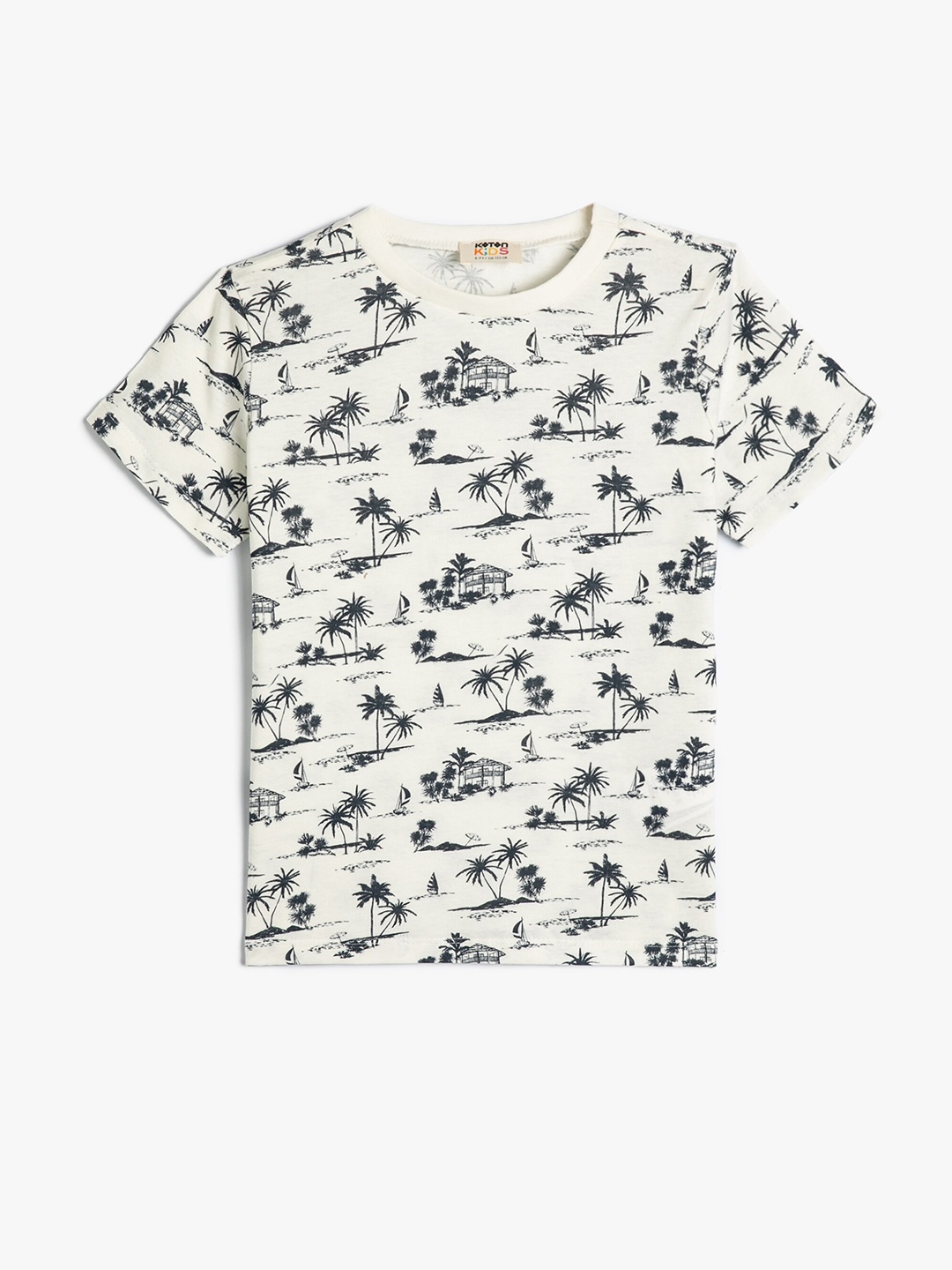 

Koton Boys Graphic Printed Pure Cotton T-shirt, White