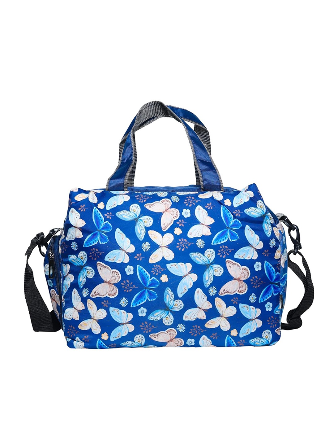 

ECHOBOOMERS Printed Small Casual Duffel Bag, Blue