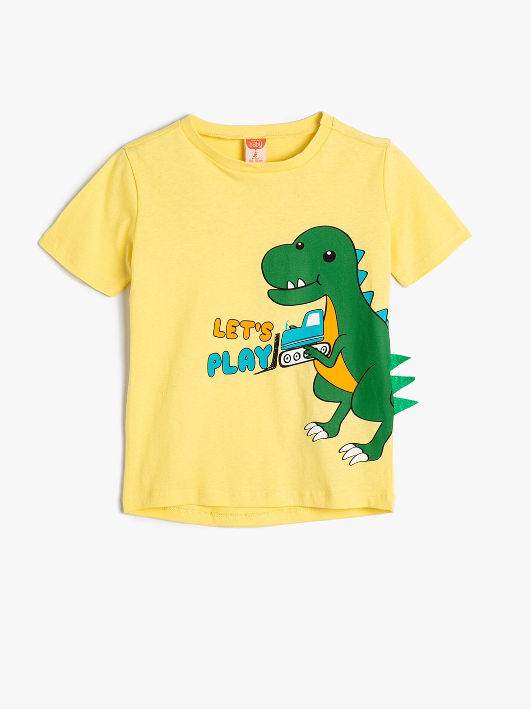 

Koton Boys Graphic Printed Cotton T-shirt, Yellow