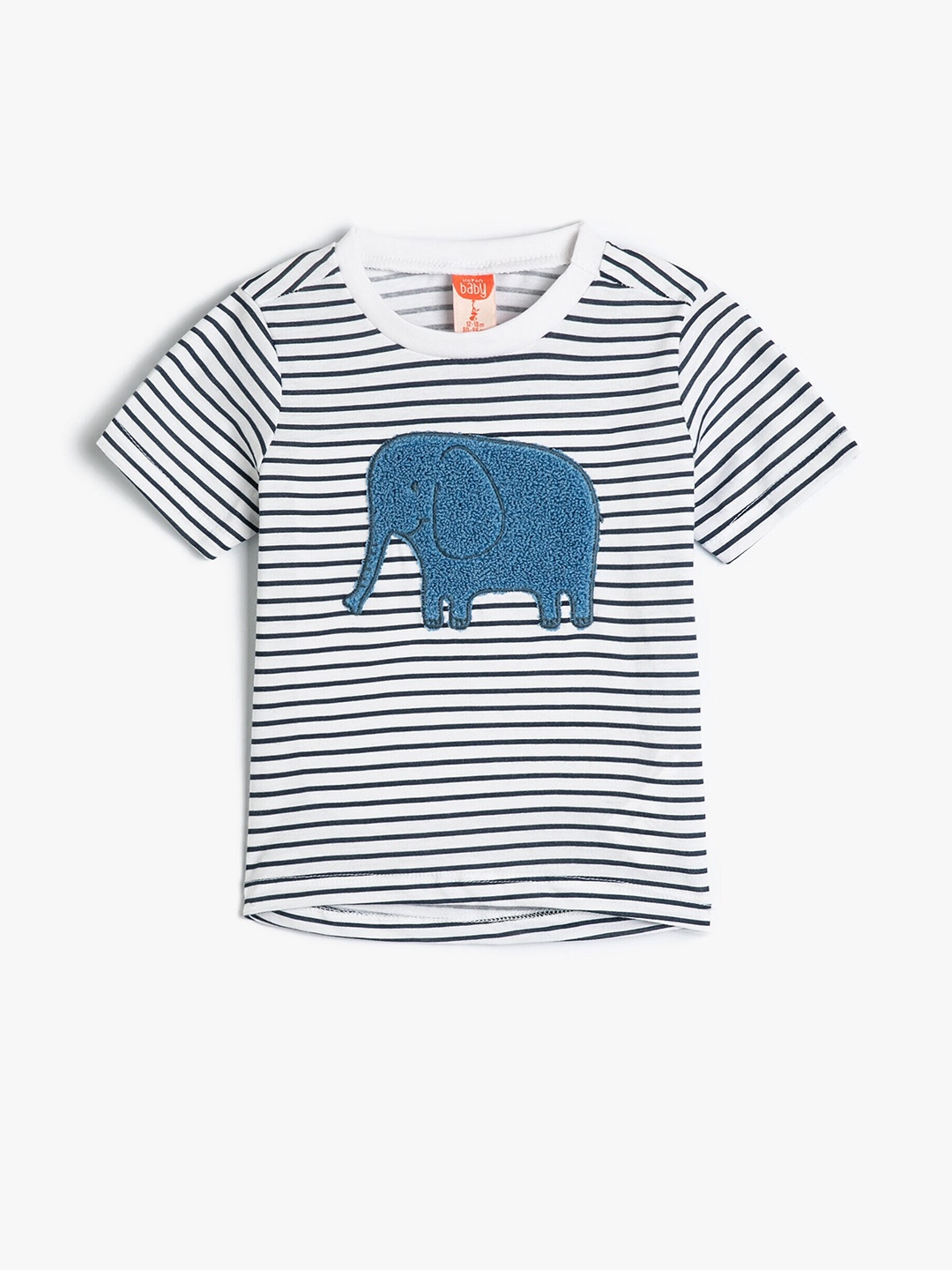 

Koton Boys Striped Cotton T-shirt, Blue