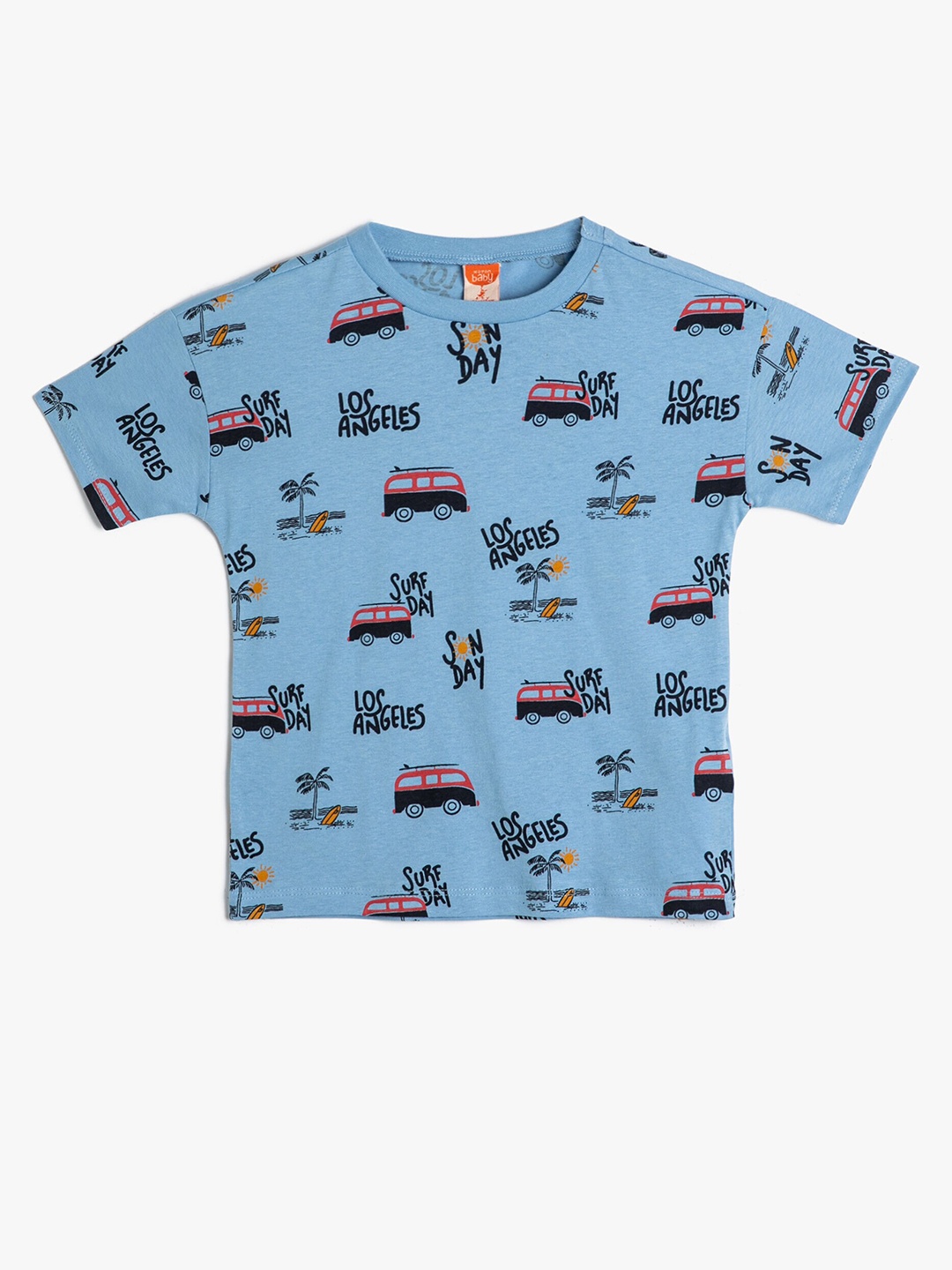 

Koton Boys Conversational Printed Cotton T-shirt, Blue