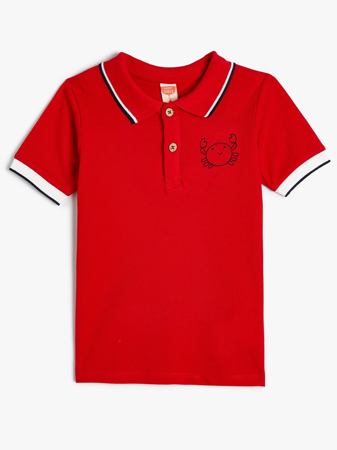 

Koton Boys Polo Collar Cotton T-shirt, Red
