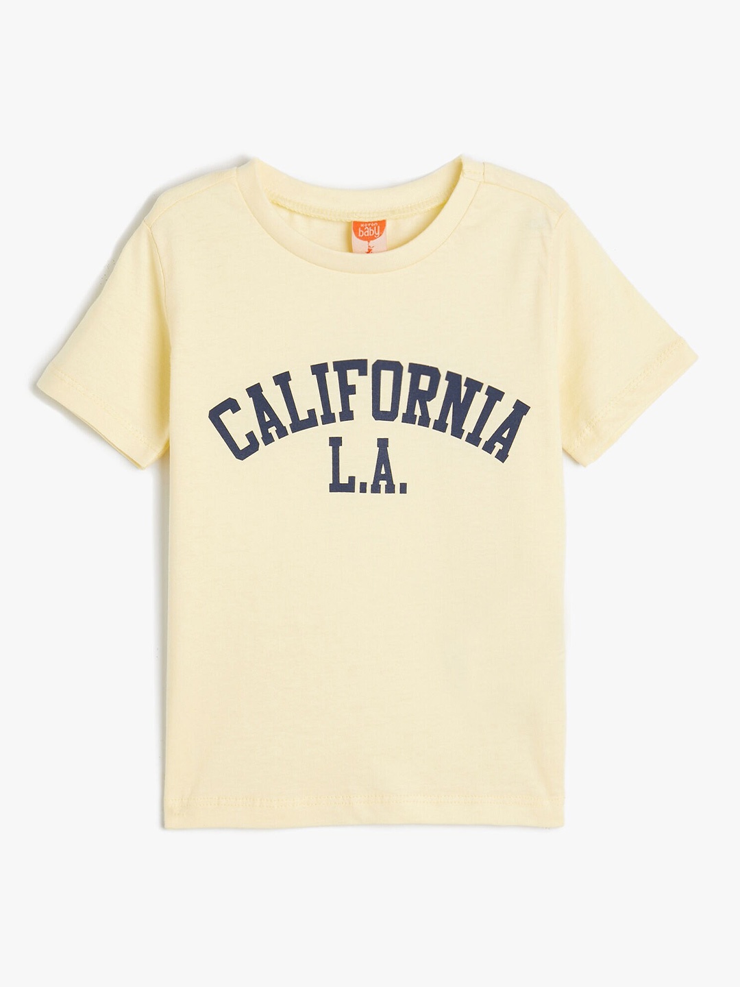 

Koton Boys Typography Printed Cotton T-shirt, Yellow