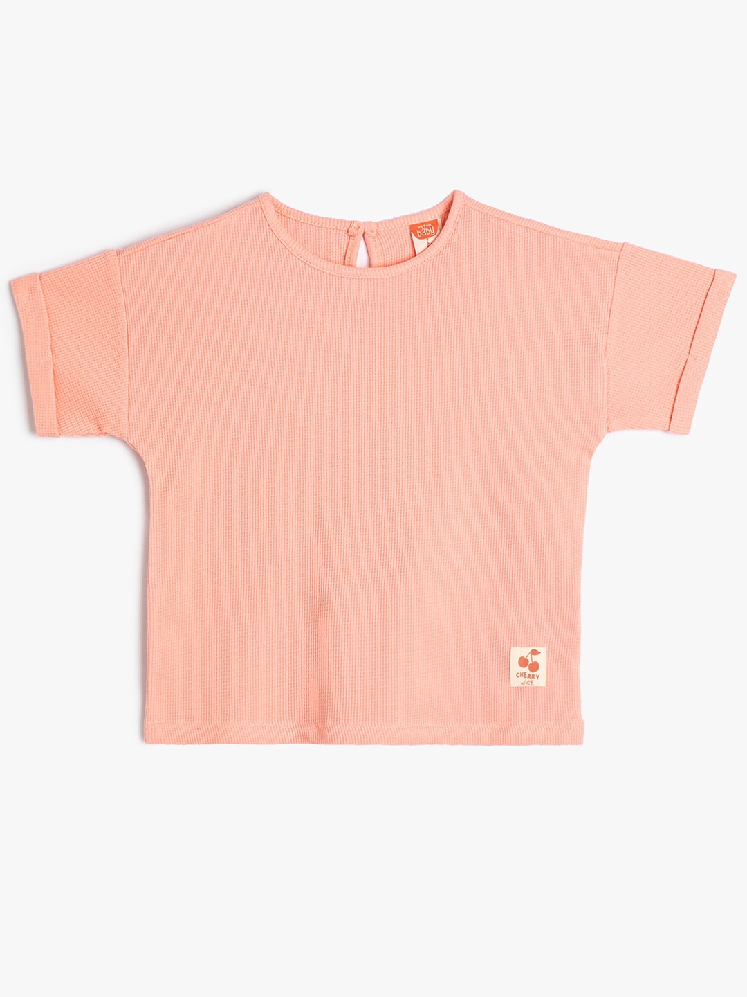 

Koton Girls Round Neck Cotton T-shirt, Pink