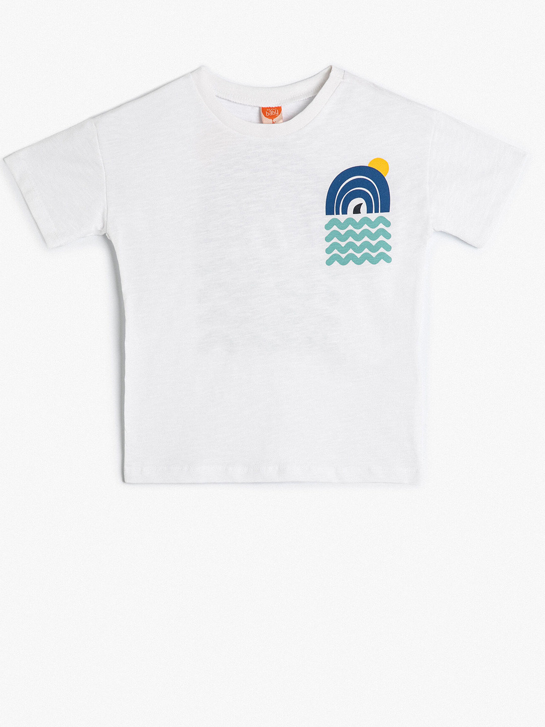 

Koton Boys Round Neck Short Sleeves Cotton T-shirt, White
