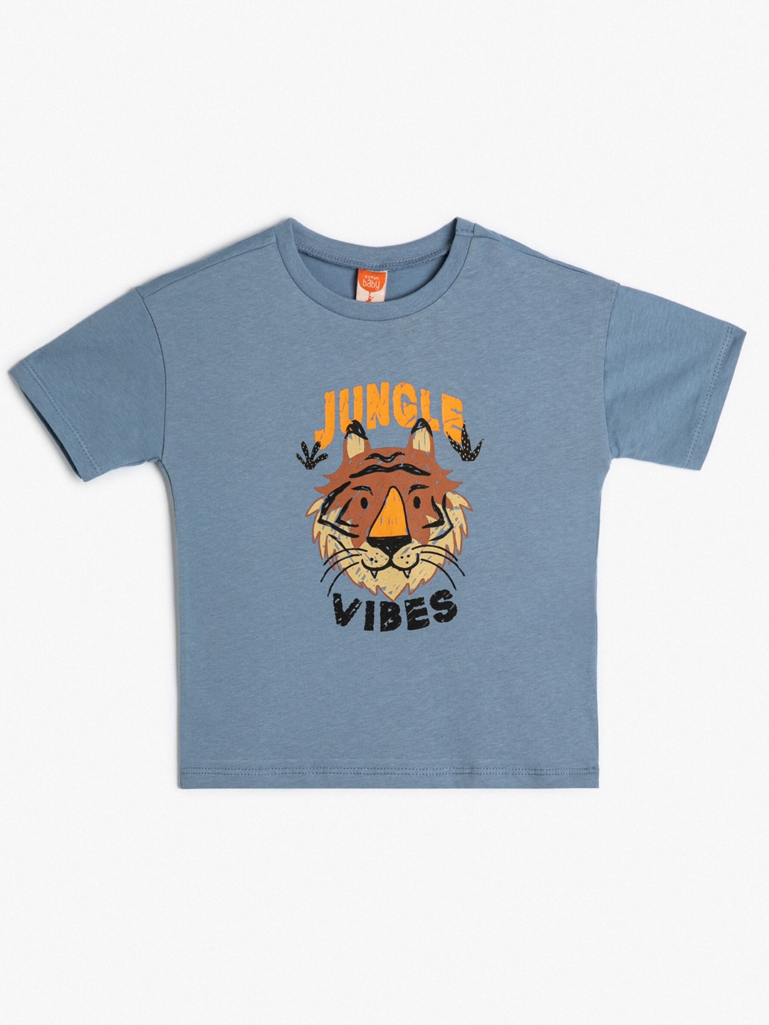 

Koton Boys Graphic Printed Cotton T-shirt, Blue