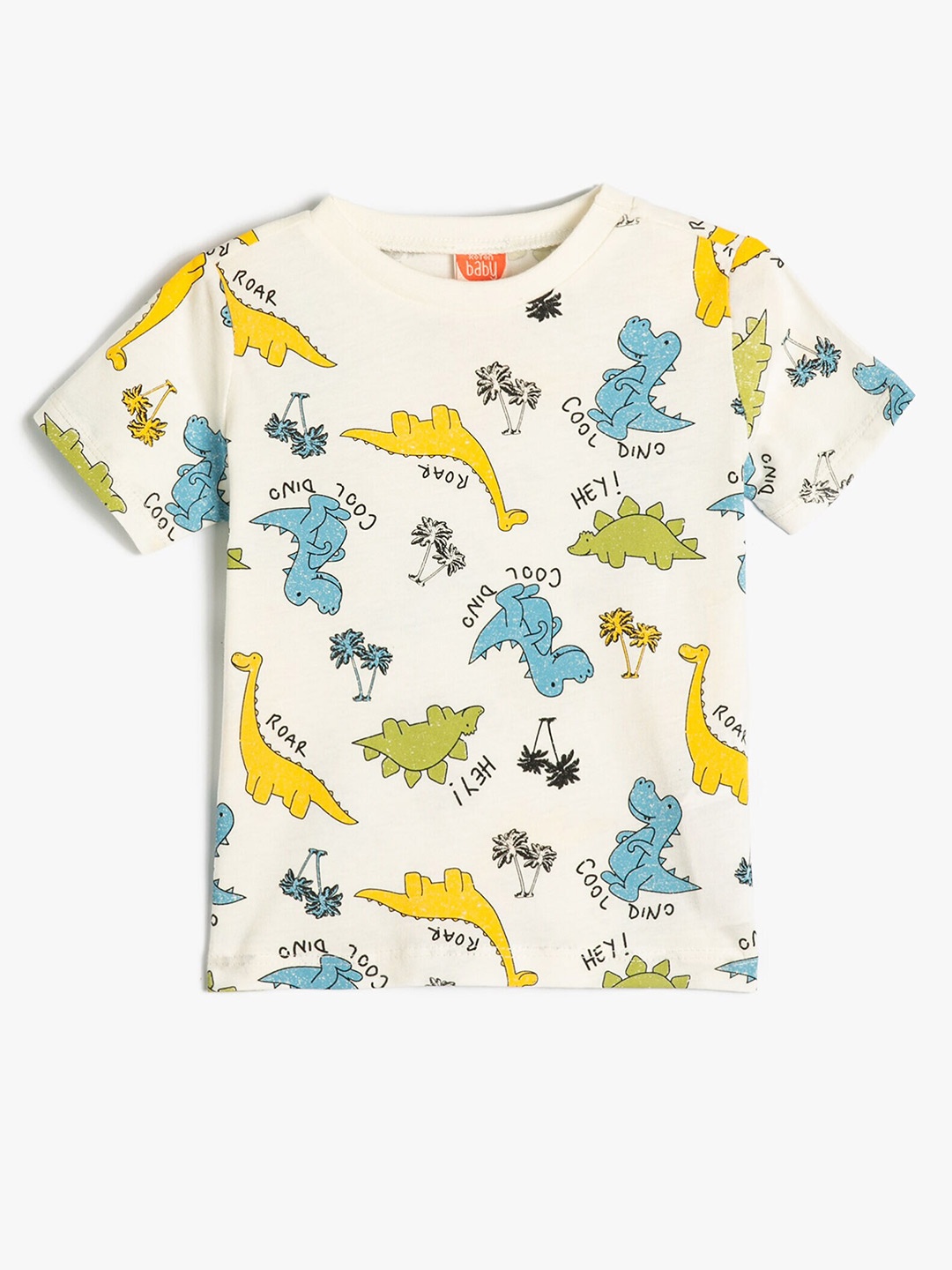 

Koton Boys Floral Printed Cotton T-shirt, Beige