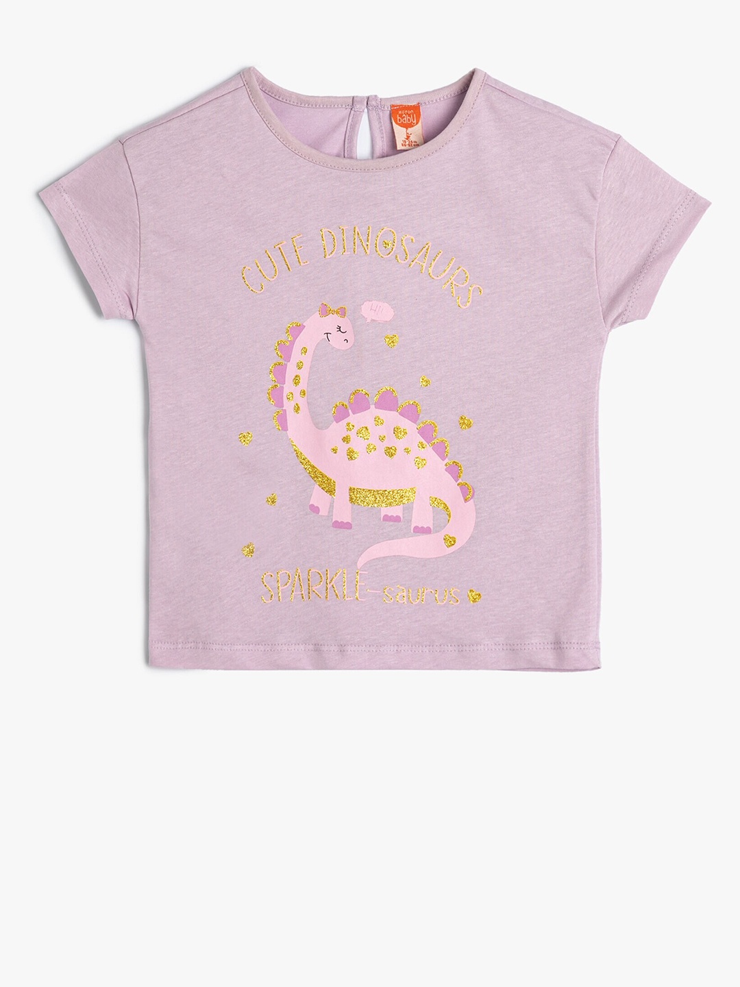 

Koton Girls Graphic Printed Pure Cotton T-shirt, Purple