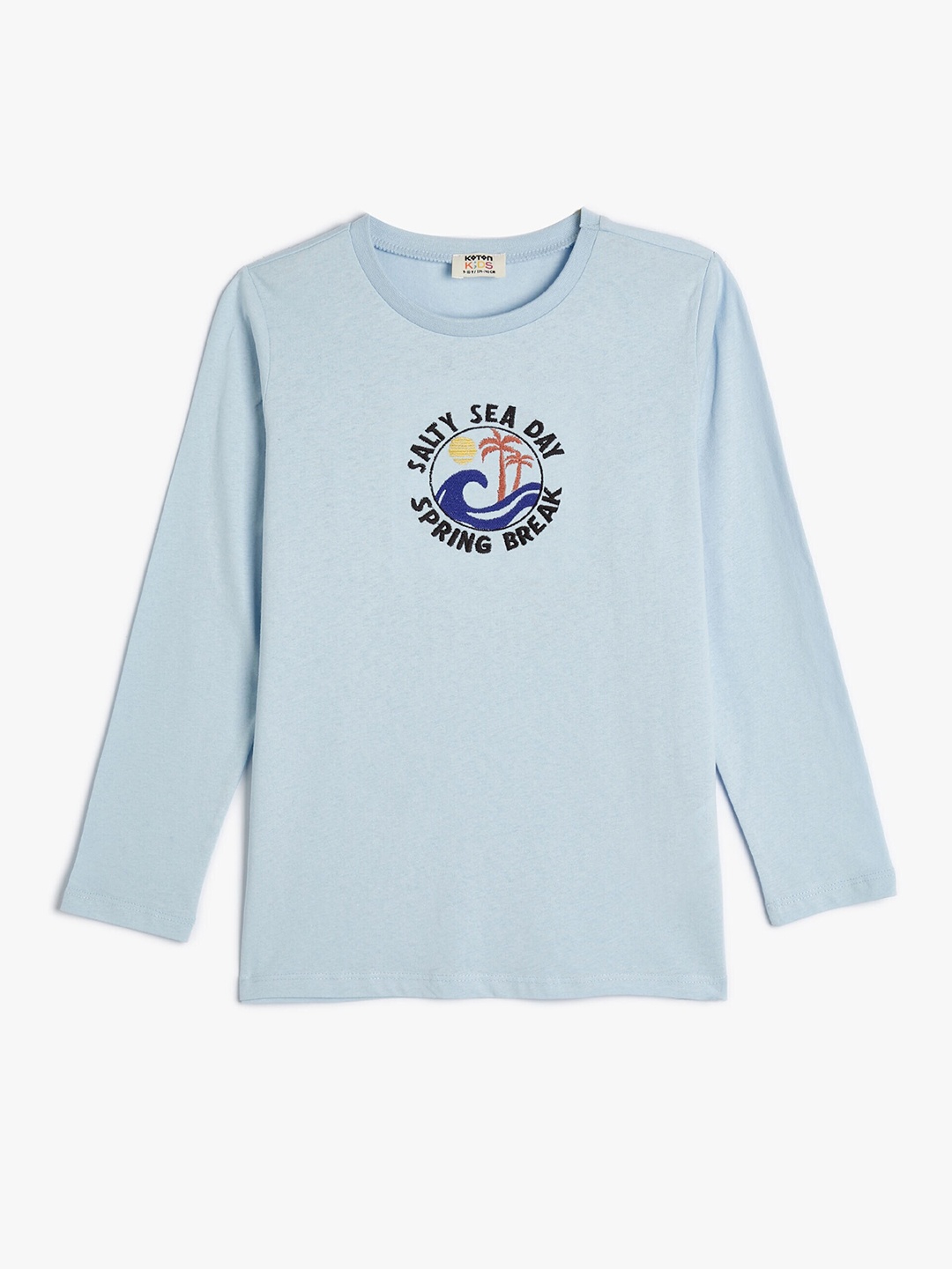 

Koton Boys Typography Printed Pure Cotton T-shirt, Blue