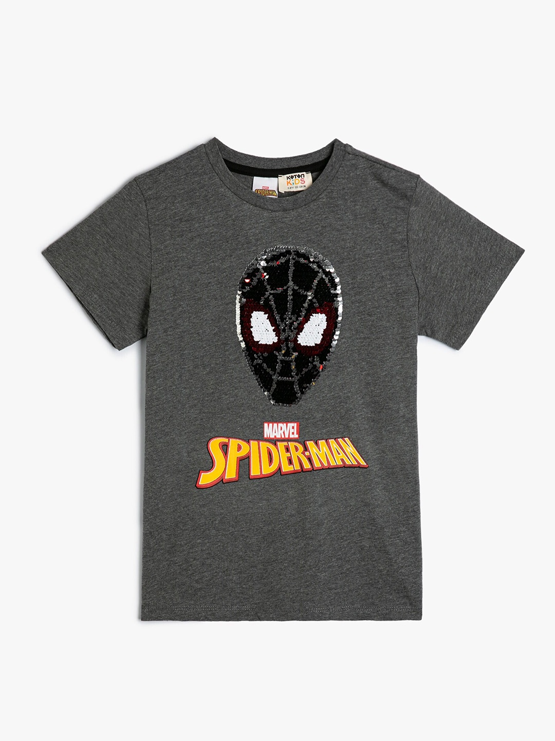 

Koton Boys Spider Man Printed T-shirt, Grey