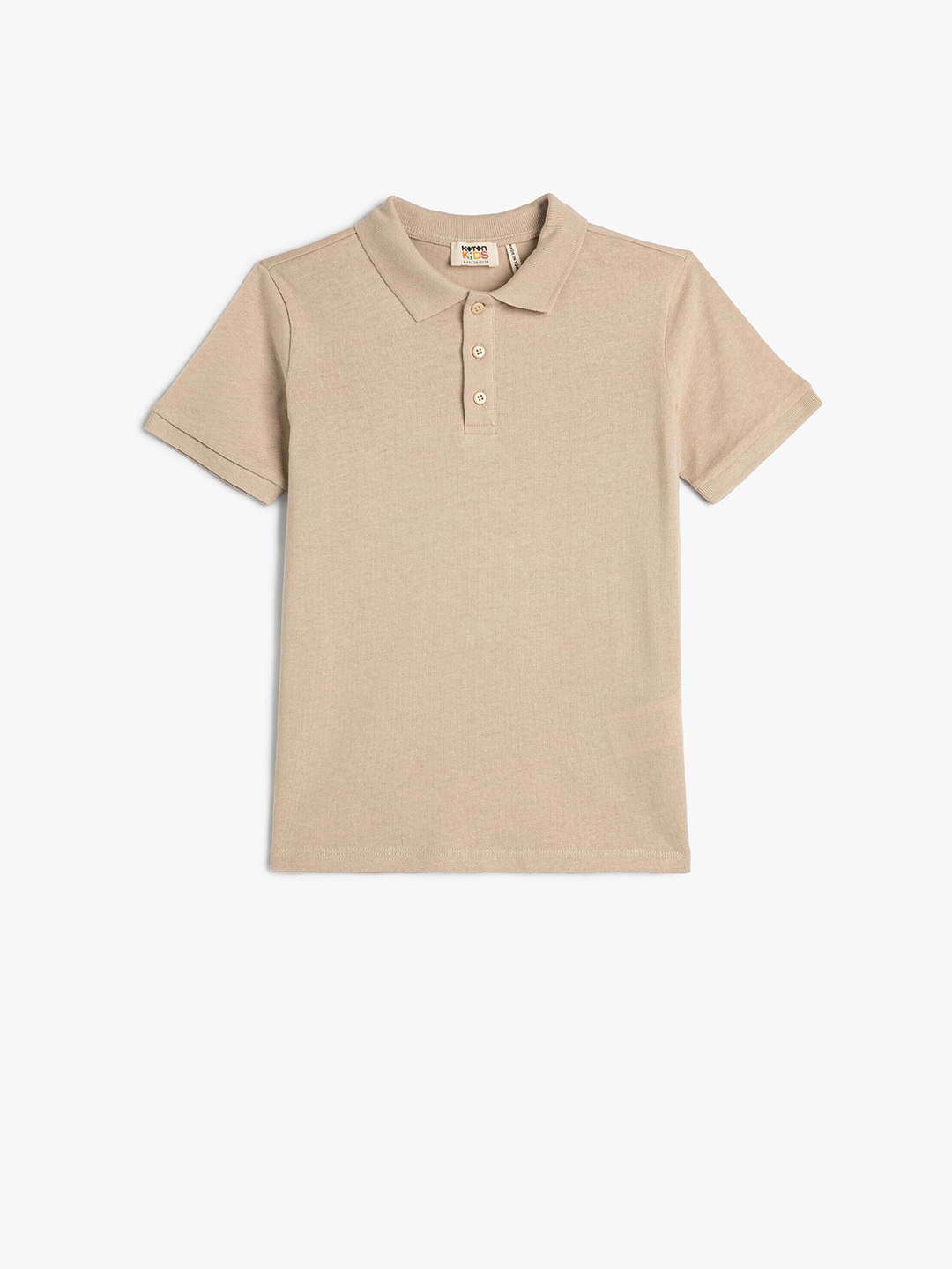 

Koton Boys Polo Collar Pure Cotton T-shirt, Beige