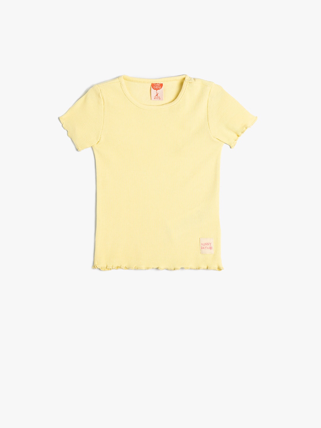 

Koton Girls Round Neck Short Sleeves T-shirt, Yellow