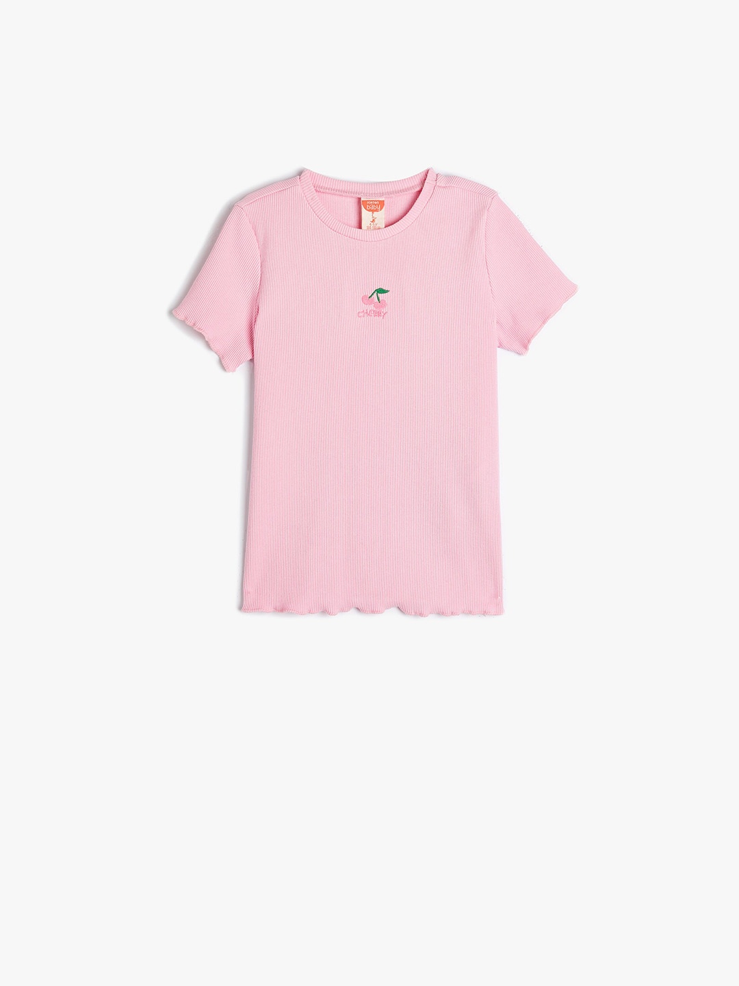 

Koton Girls Round Neck T-Shirt, Pink