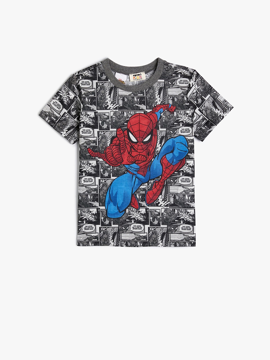 

Koton Boys Spider-Man Printed T-shirt, Black