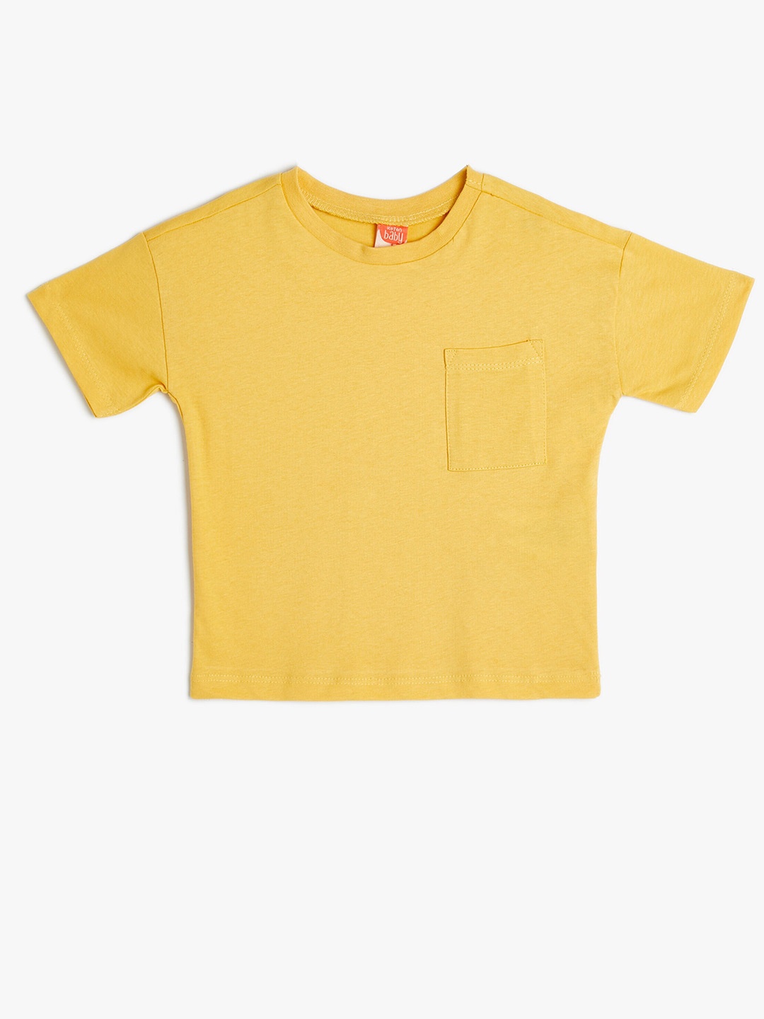 

Koton Boys Round Neck Cotton T-shirt, Yellow