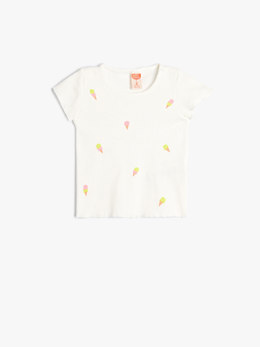 

Koton Girls Printed Cotton T-shirt, Beige
