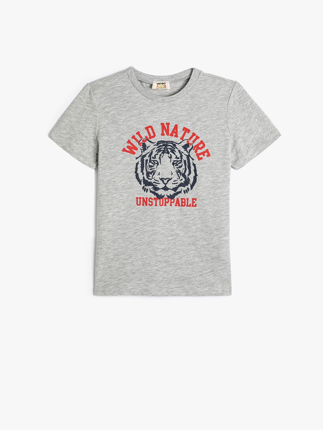 

Koton Boys Graphic Printed Casual T-shirt, Grey