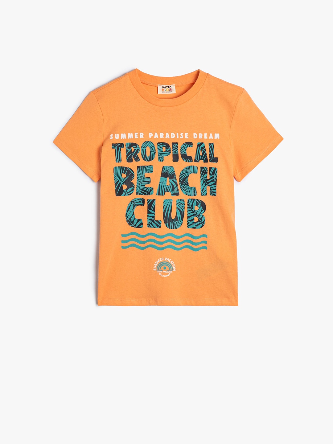 

Koton Boys Typography Printed Cotton Regular Fit T-shirt, Orange