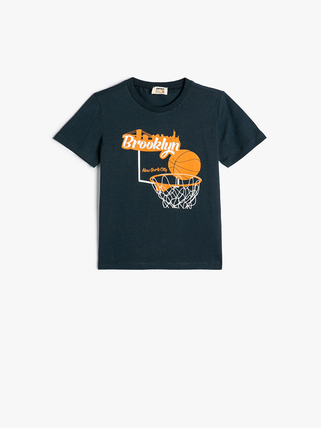 

Koton Boys Graphic Printed Cotton T-shirt, Navy blue