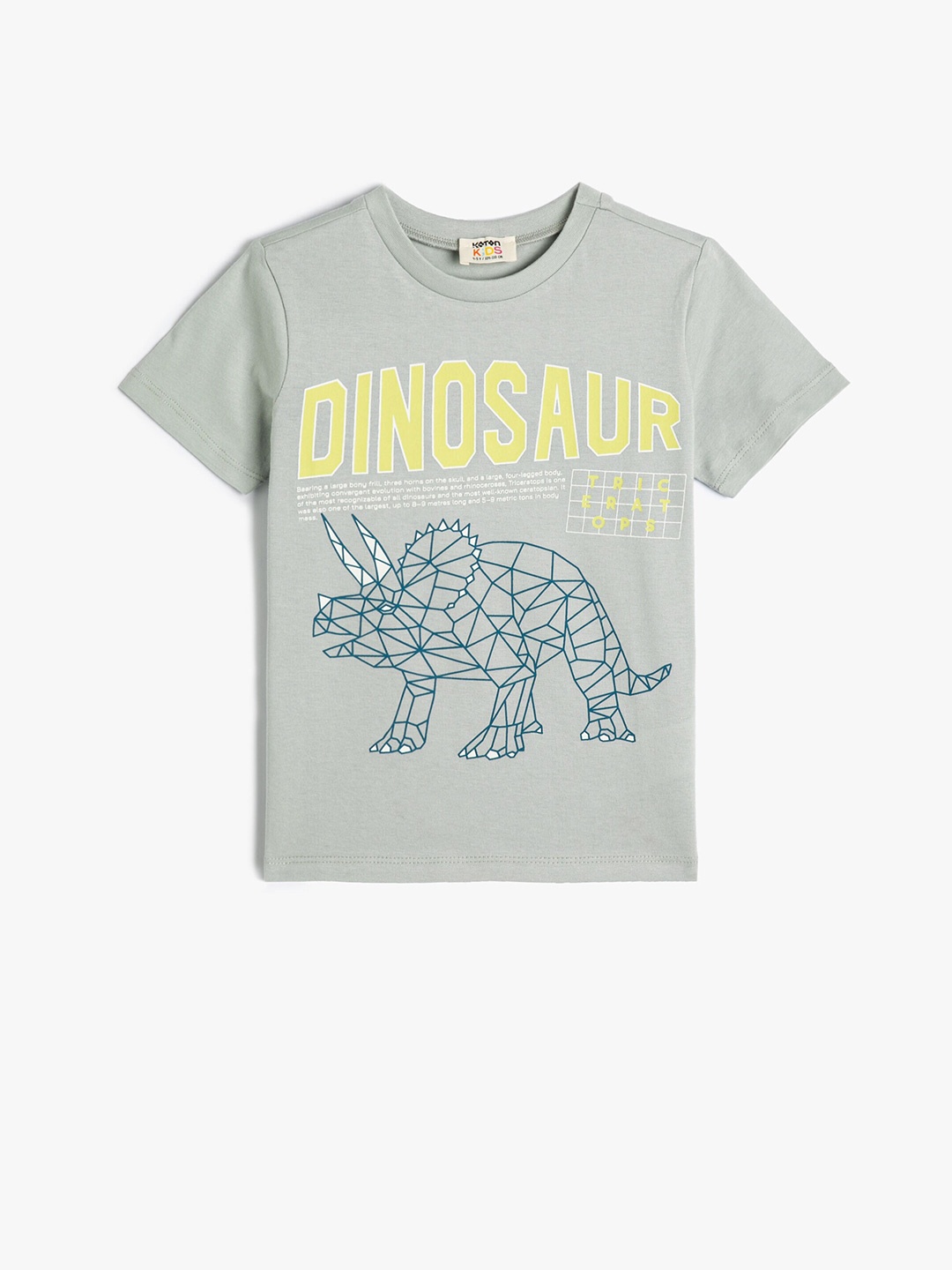 

Koton Boys Graphic Printed Pure Cotton T-shirt, Grey