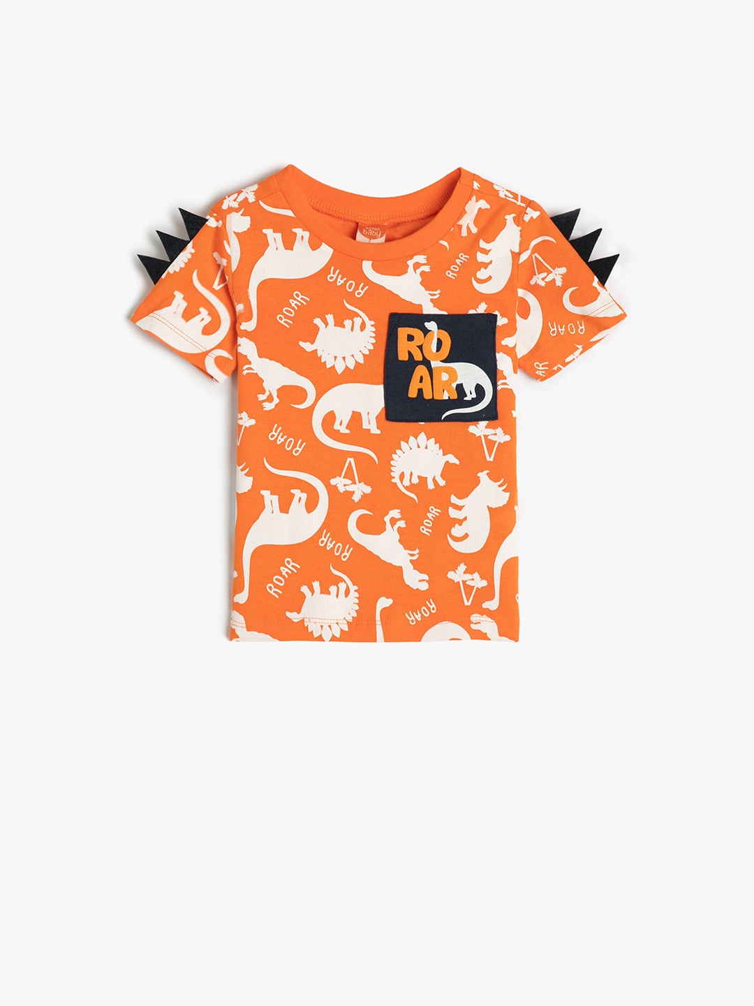 

Koton Boys Conversational Printed Pure Cotton T-shirt, Orange