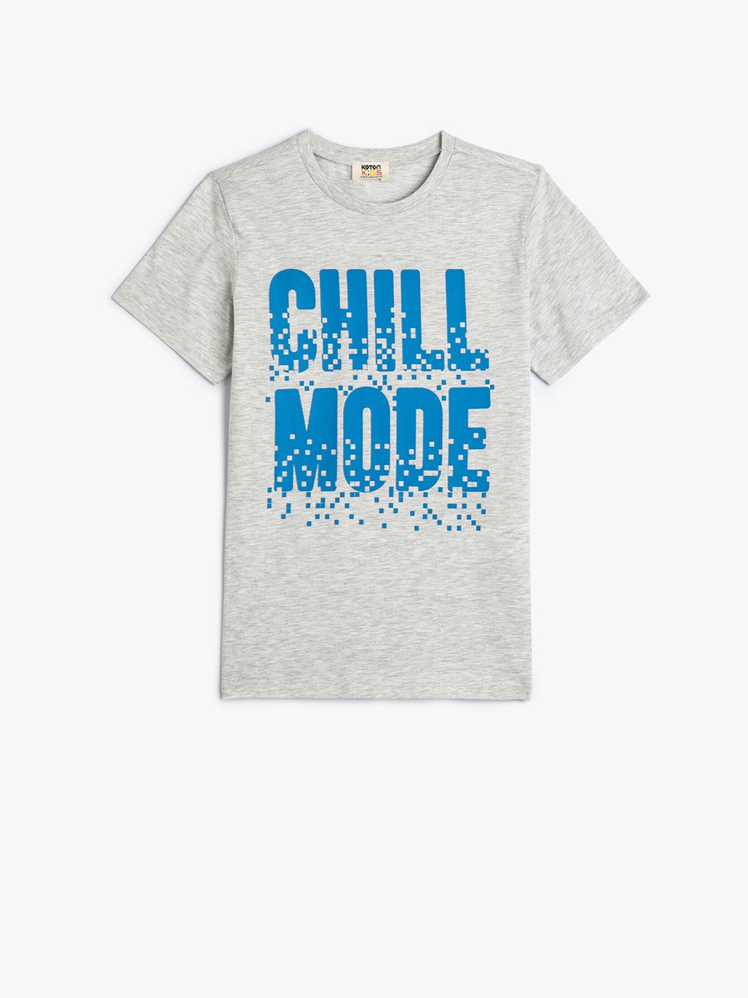 

Koton Boys Typography Printed Casual T-shirt, Grey